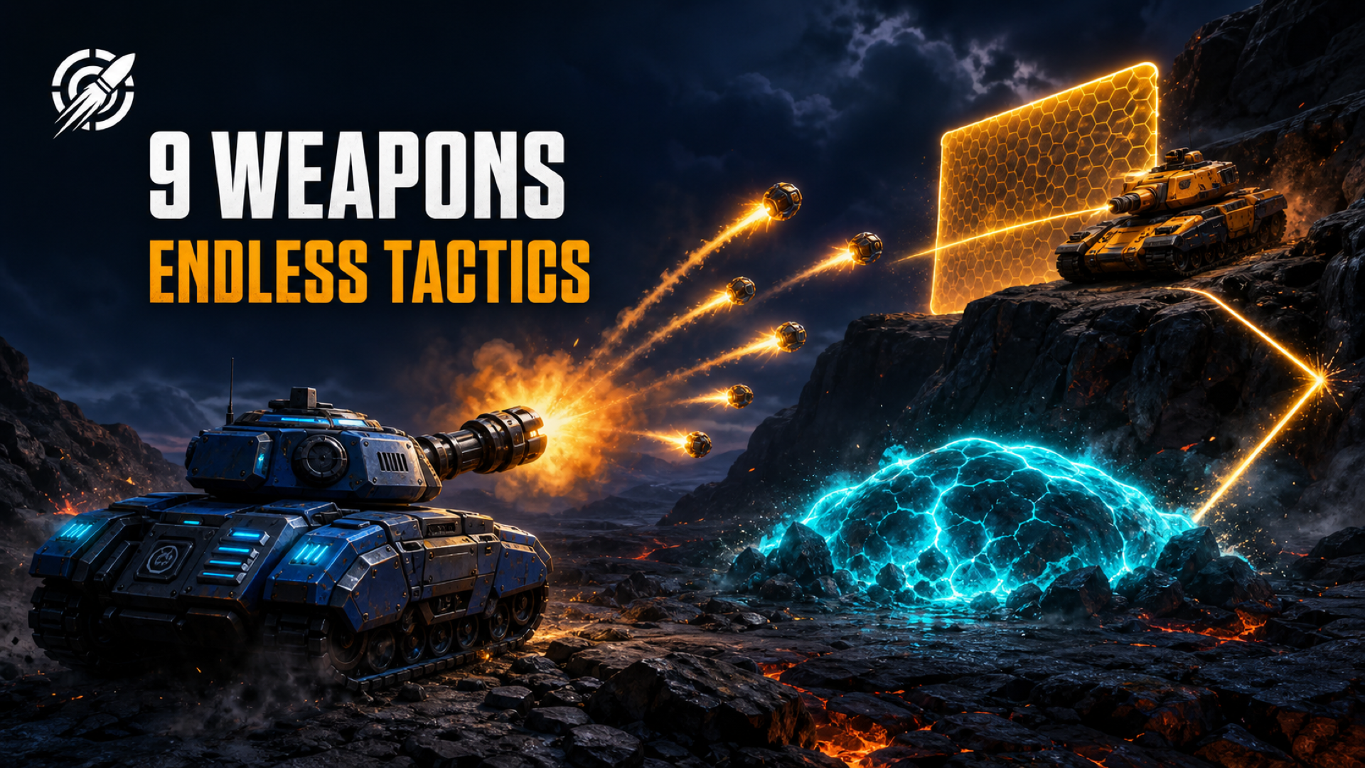 Special weapons, barriers, and ricochet shots in battle