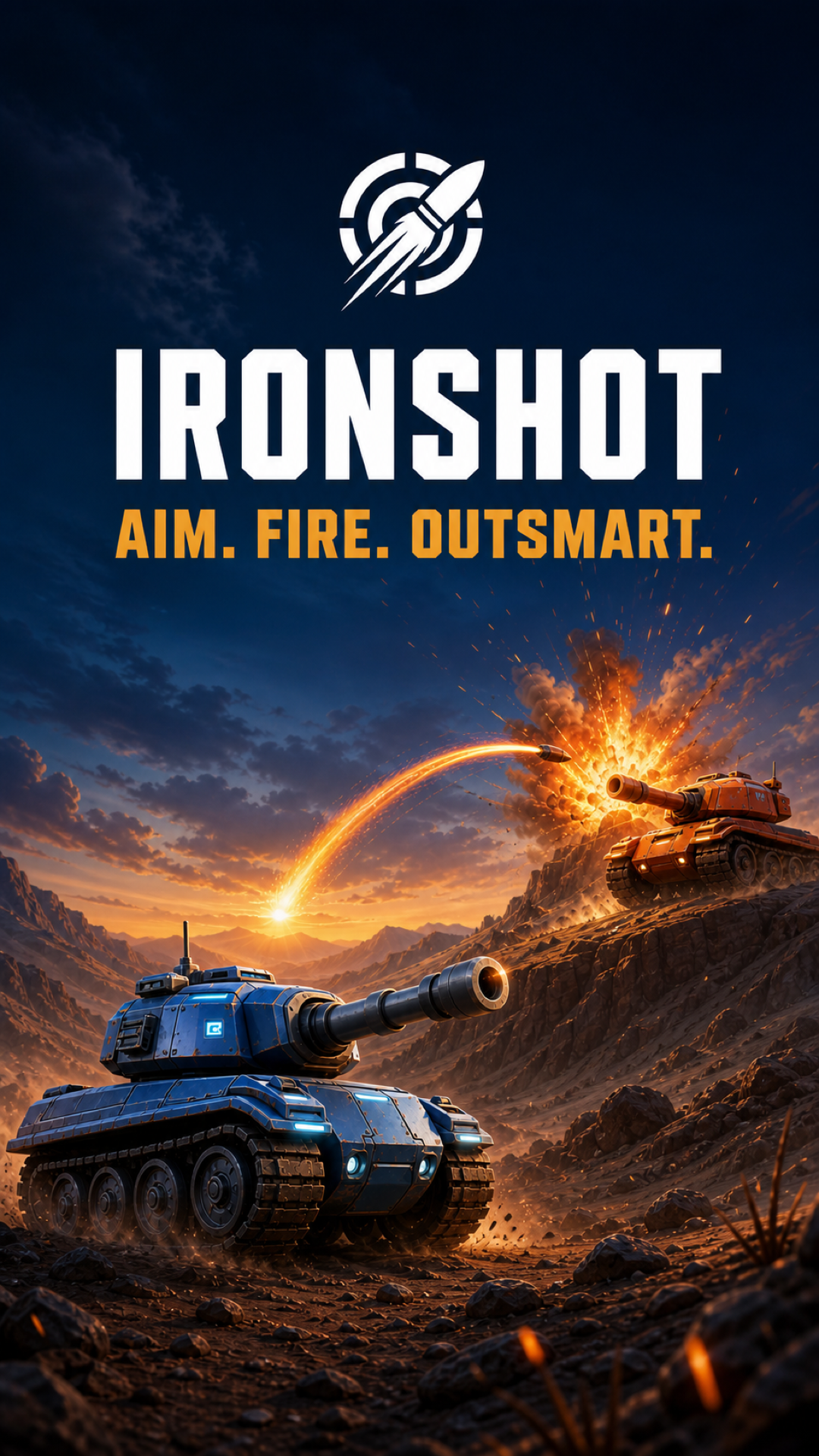 IronShot aim, fire, outsmart mobile artwork