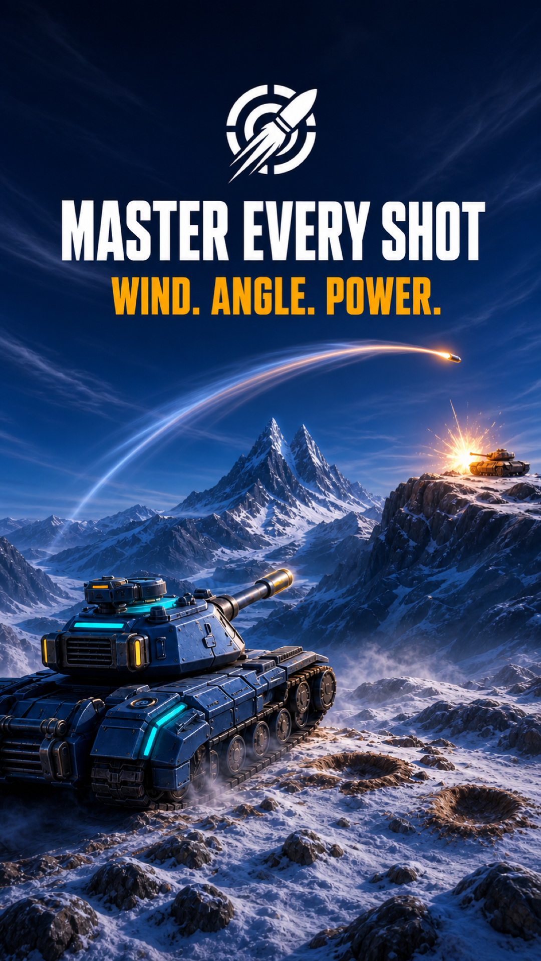 IronShot wind, angle, and power mobile artwork